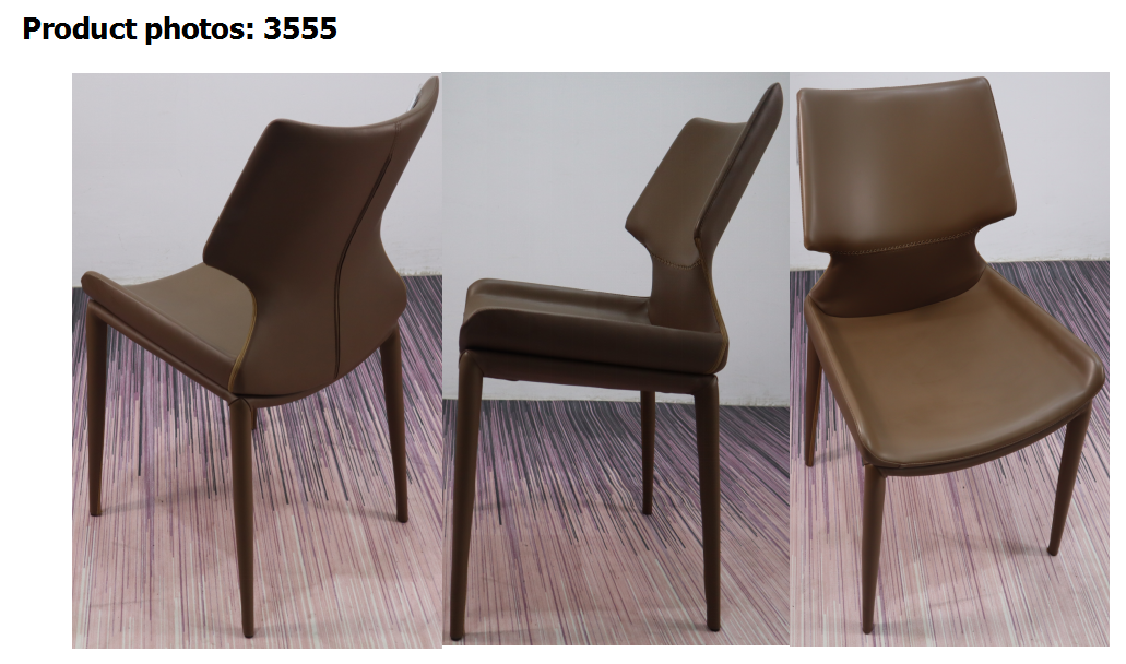 Metal Frame PU Leather Indoor 45.5cm Restaurant Dining Chair