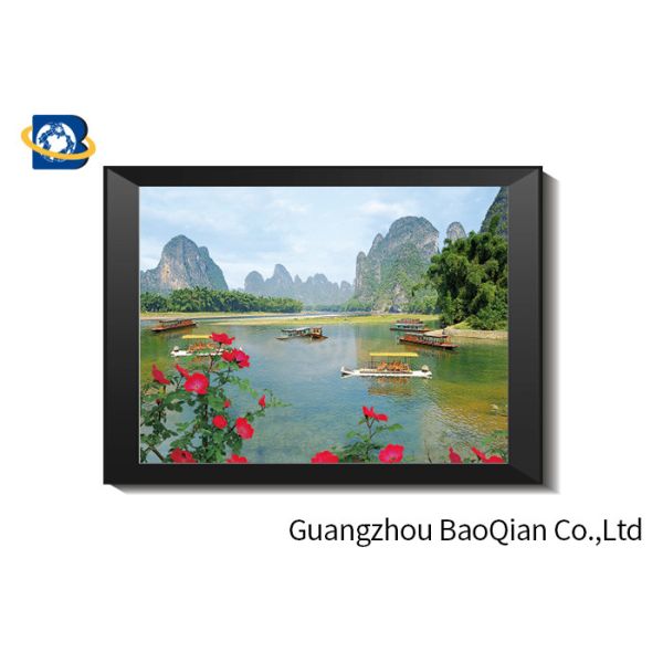 SGS 3D Lenticular Printing Black And White Landscape Pictures For Home Decorative Wall Art Framed