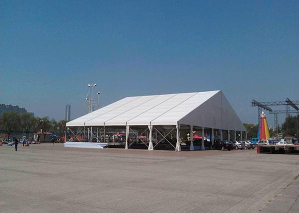 Clear Span Giant Canopy Wedding Tent White Color Double PVC Coating Fabric