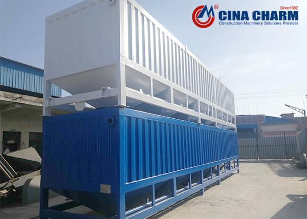 Portable 50T Horizontal Fly Ash Cement Storage Silo , Steel Cement Silo