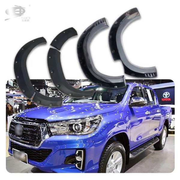 Simple ODM Car Fender Flares Double Cab Pocket Style For Toyota Revo 2015-2018