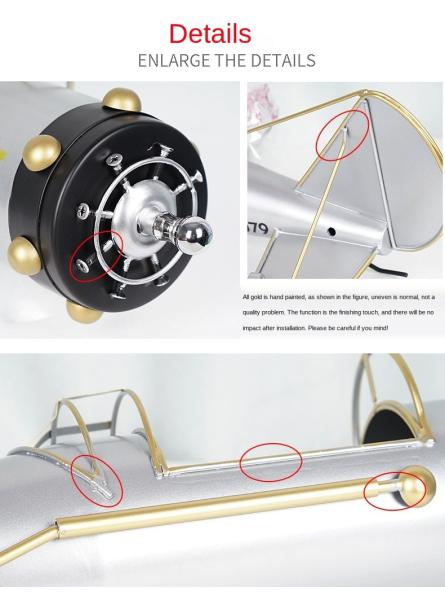 Creative Led Children's Aircraft Lamp Boy Bedroom Room Lamp Modern Personality Fashion Simple Cartoon Chandelier(WH-MA-1