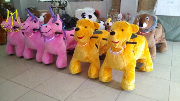 Hansel plush amusement park rides animal electric dog walking machine