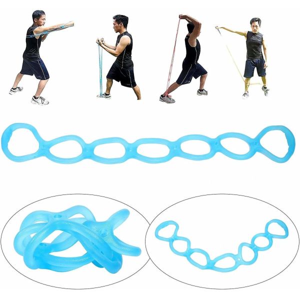 Silicone 7 Ring Stretch And Resistance Exercise Band Fitness Home Gym Physical Therapy Band