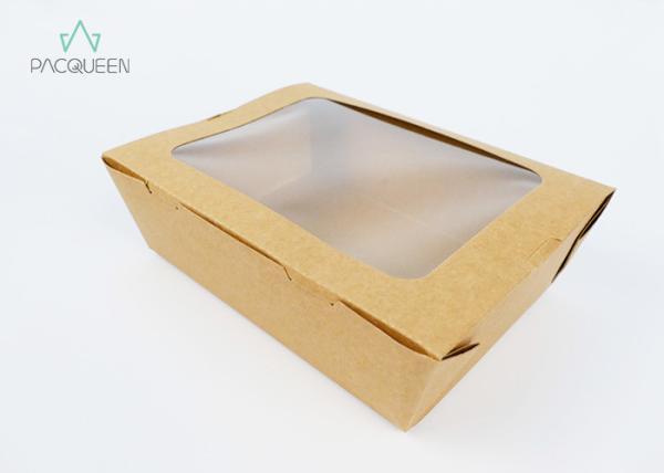 8oz - 40oz Kraft Paper Takeaway Boxes Tuck Top Salad Boxes For Street Foods