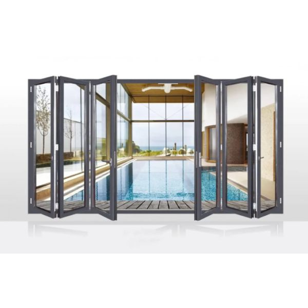 Customizable Size Aluminum Bifold Door with Stainless Steel Hardware and 10 Years Warranty