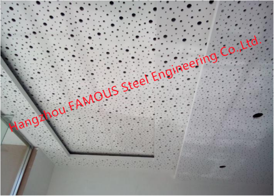 Расклассифицированный огнем потолок доски гипса ISO3834