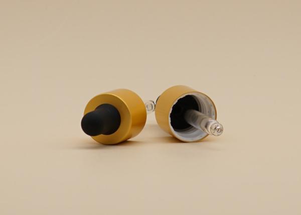 do ouro de vidro pequeno de Matt do conta-gotas de 18mm colar de alumínio para a garrafa de óleo essencial