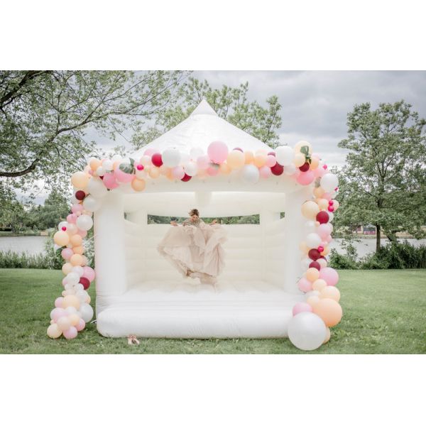Дом на открытом воздухе особенного белого надувного замка свадьбы раздувного скача для партии