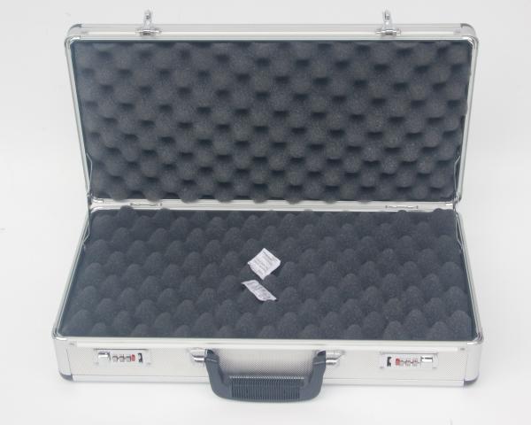 Middle Size Aluminum Gun Case Silver Aluminum Diamond Handgun Box