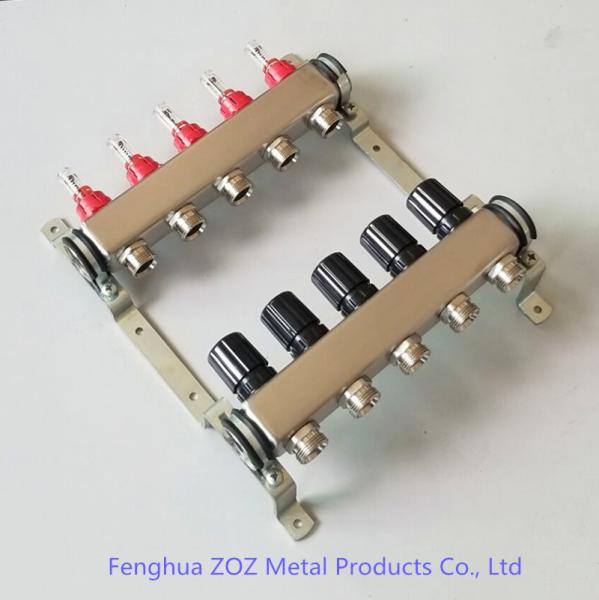 Radiant Floor Heat Manifolds, EP Radiant Heat Manifold,Nylon Manifold with flow meter with bracket for Radiant heating