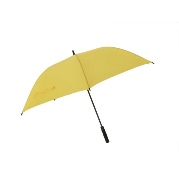 Large Budget Golf Sun Umbrella Hurricane Proof Umbrella Fiberglass Frame In Yellow Color