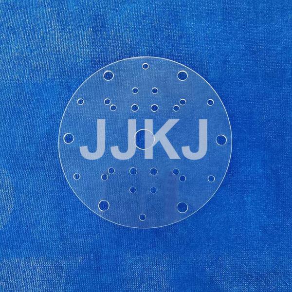 Fine Grinding Optic Sapphire Shaped Pieces Sapphire Glass With Hole