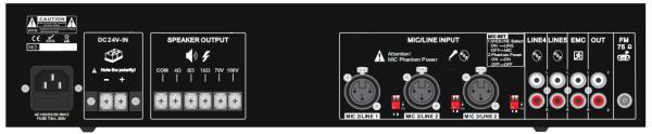 240W Small Public Address Pa System Amplifiers For Super Market