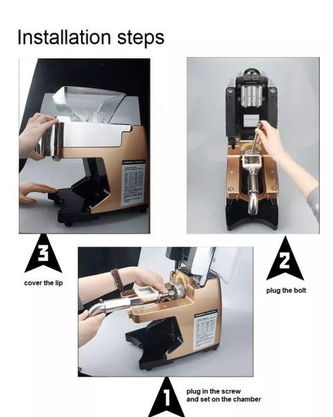 Intelligent household oil press machine OEM service with CE certification 220V silver color