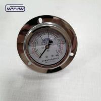 Medidor de pressão de dupla escala com flange frontal com 63 mm EN837-1 com barras de glicerina cheias de óleo