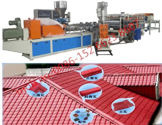Three Layers PVC Plastic Sheet Extrusion Machine Bamboo Roofing Production.Extrusion Machine