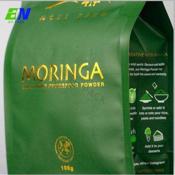 Custom Print Aluminium Foil Food Packaging Bag Packing Food Bags with Hot Stamped