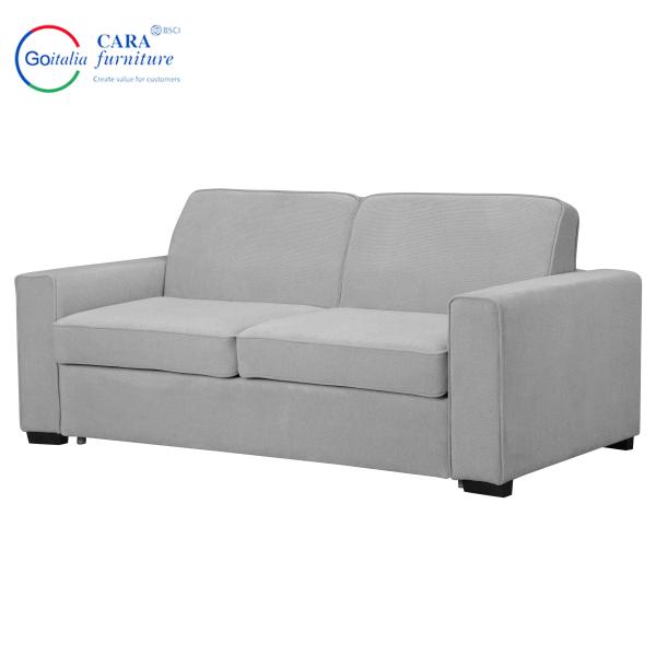 Simple Design Armrest Double Light Gray Fabric Foldable Sofa King Size Bed Luxury Sofa Bed Furniture