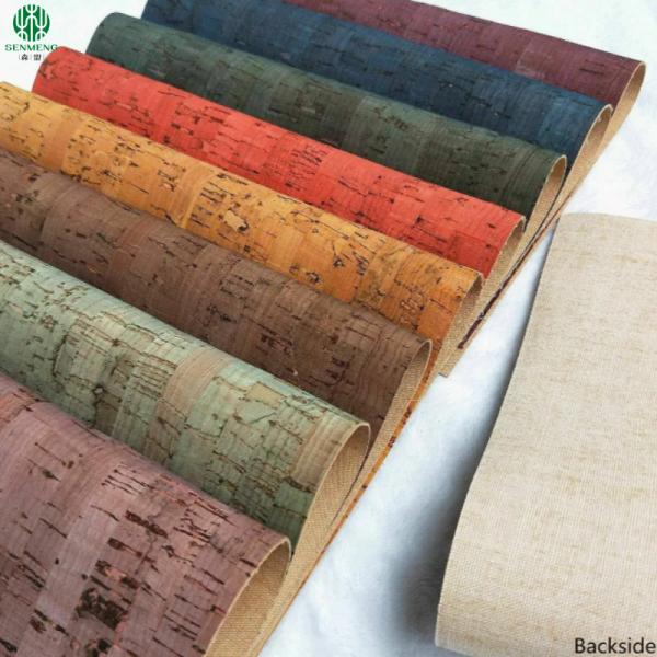 Natural Cork Fabric for Ladies Bag, Wall Decoration with Ecofreindly Material And Different Colors