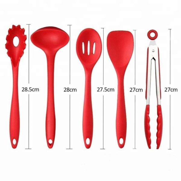 Eco - Friendly Silicone Kitchen Set , Silicone Cooking Utensil Set Durable