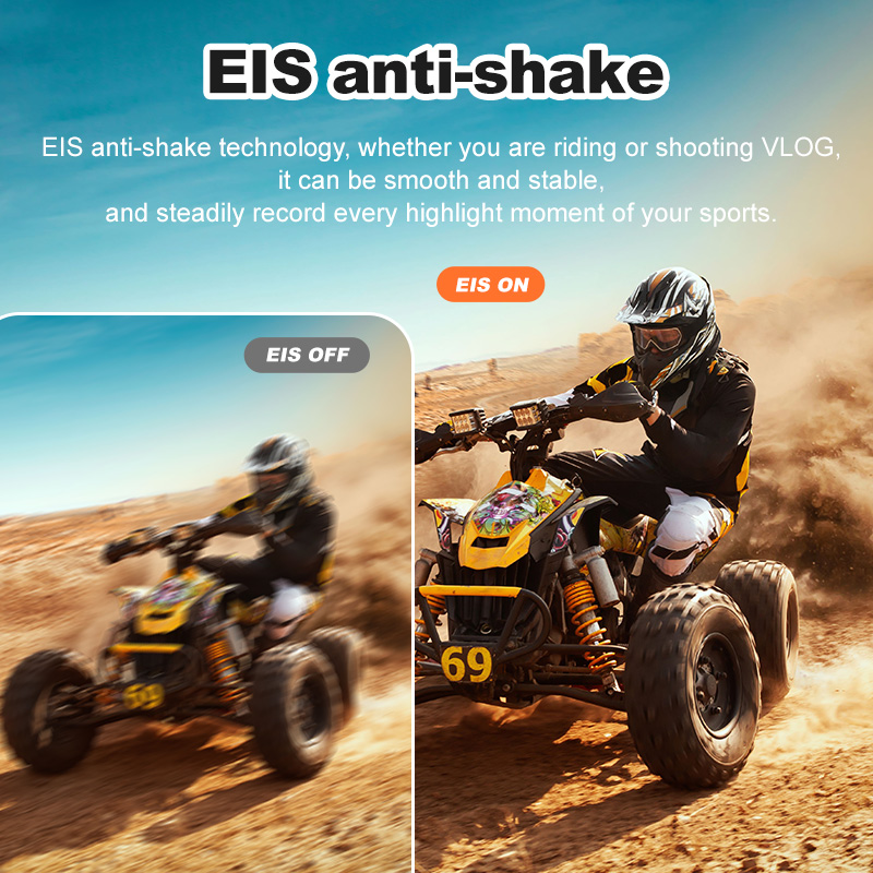 Original Factory Supply 5K Waterproof Action Camera Combine 6 Axis Gyro Hardware Sensing Stabilization Effectively
