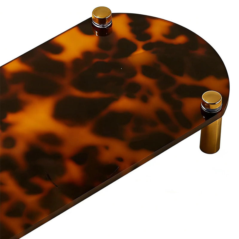 Wholesale Custom Home Use Leopard Print Acrylic Single Layer Jewelry Fragrance Display Storage Rack for Bathroom Desktop
