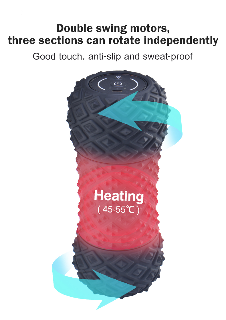 Heated Vibrating Peanut Massage Ball with Four Modes and 15 Mins Timer Setting for Relaxation and Pain Relief
