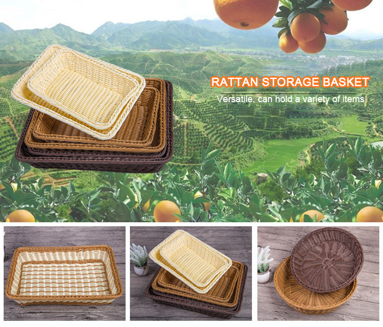 Небольшими домашними корзина сплетенная полотенцами хранения плода таблицы 30x20x7CM