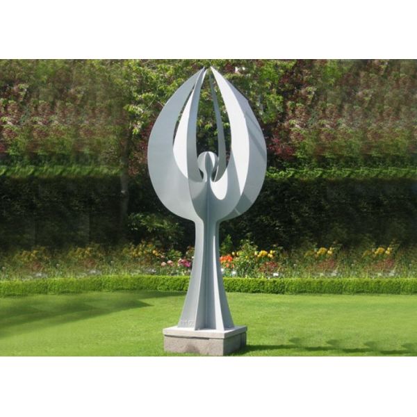 Large Painted Painted Metal Sculpture Angel Metal Yard Sculptures Forging Technique