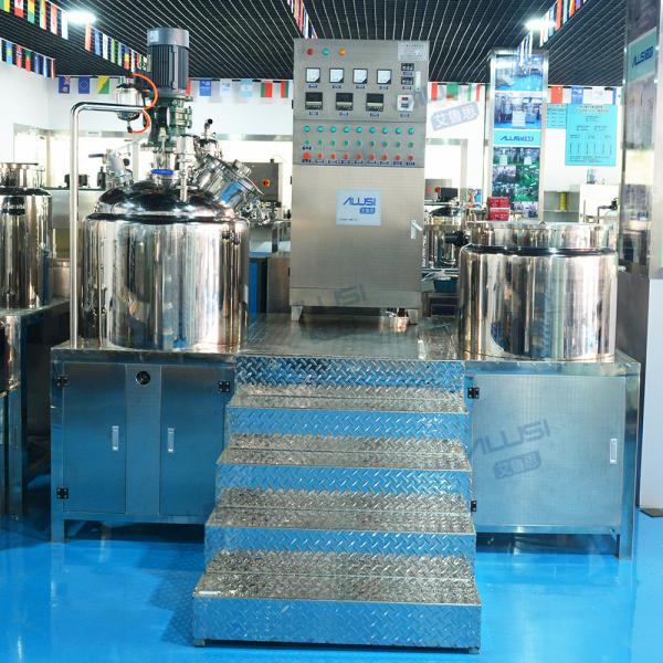 Stainless Steel Vacuum Emulsifier Mixer , CE Mixing Machine For Cosmetics