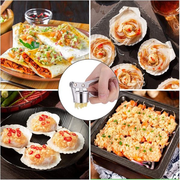 Multi Kitchen Grater Stainless Steel Zinc Alloy Manual Garlic Press Kitchen Gadgets