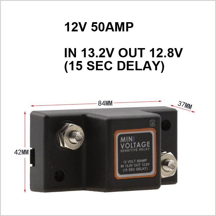 Контролировать амортизатор 12V 50AMP регулятора батареи мини реле напряжения тока чувствительного VSR двойной для шлюпки RV мотоцикла автомобиля