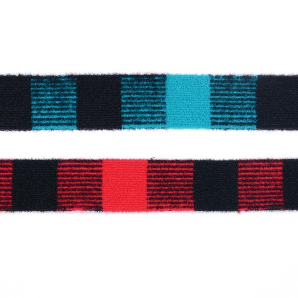 Fita tecida de veludo 3.8cm da malha KJ20035 jacquard de nylon