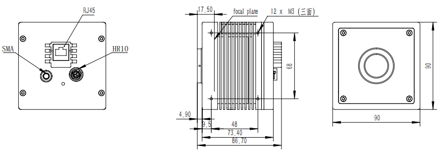 640×512 25μm -40℃ Scientific Deep Cooled SWIR InGaAs Camera GigE Ultra Faint Light Response GS-SW6401725-40-G
