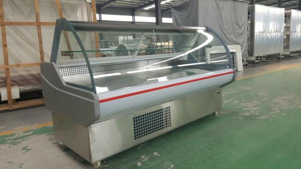 Stainless Steel Deli Display Fridge , Deli Refrigeration Equipment With Glass Door
