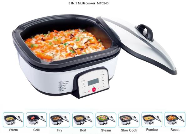 Adjustable Electric Multi Cooking Pot 6QT , Multi Cooker Electric Frying Pan Large Capacity