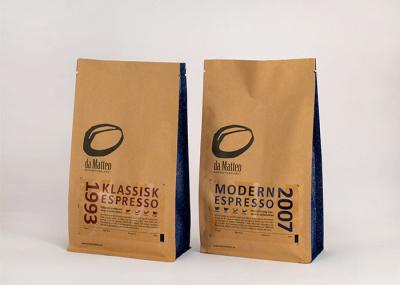 Resealable Zipper Stand Up Kraft Paper Pouch Aluminum Foil Custom Printed