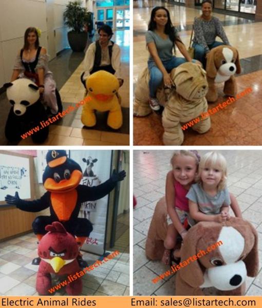 High Quality Battery Car Animal Electric Vehicle Plush Motorized Animals Rides in Mall