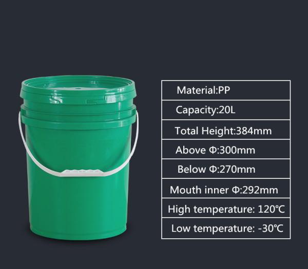 Food Grade Raw Materials Acid Resistant Plastic Bucket for Chemical and Paint Storage