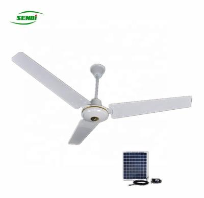 High Peak Rpm Solar DC Ceiling Fan , Solar Panel Ceiling Fan For Indoor