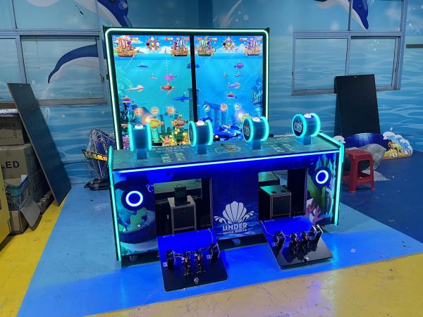 Age 5 Years Coin Pusher Go Fish Ticket Redemption Game Machine Customized Support ODM OEM Coin Operated Fishing Arcade Video Game Machine