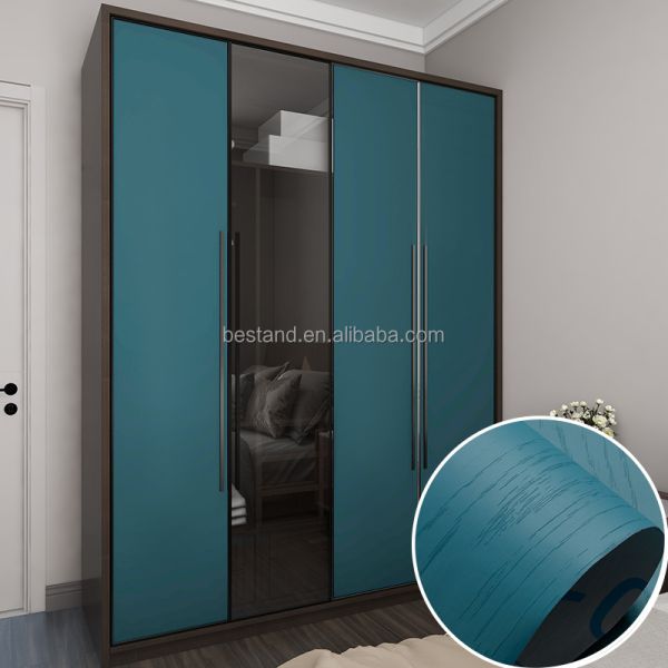 Film de cuisine d'hôtel décoratif papier autoadhésif en bois pour la décoration de meubles