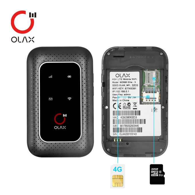Маршрутизатор кармана 4g Olax WD680 высокоскоростной открыл мобильный маршрутизатор Wifi Точки доступа