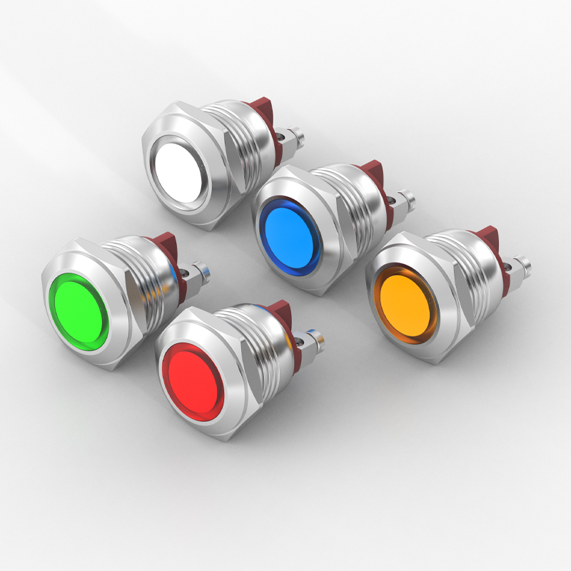 Metal Indicator Light LED 16mm Signal Light Screw Terminal 3V 6V 12V 24V 110V 220V Red Yellow Green Blue White