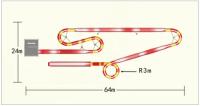 200m Fiberglass Water Slides , Water Roller Coaster Customized for Outdoor / Indoor Water Park