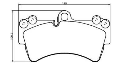 Auto Brake Pads For VW VOLKSWAGEN OEM 04-10 Touareg Front  7L0698151R