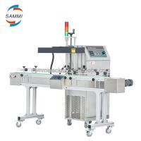 Machine automatique de scellage par induction à refroidissement par air pour plancher de bouteille Type scellage à induction continue Scellage à couvercles en aluminium Scellage