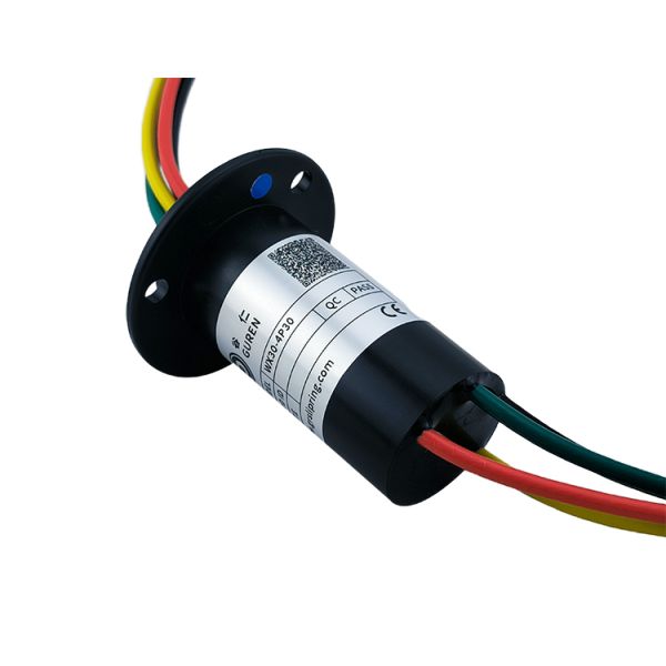 4 Way 30A High Power Slip Ring Cap Type Conductive Slip Ring Integrated Flange Structure