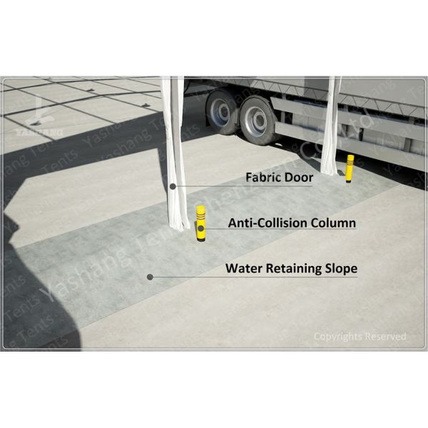 Waterproof Industrial Canopy Tent Fabric Shelter Systems With Transparent Skylight